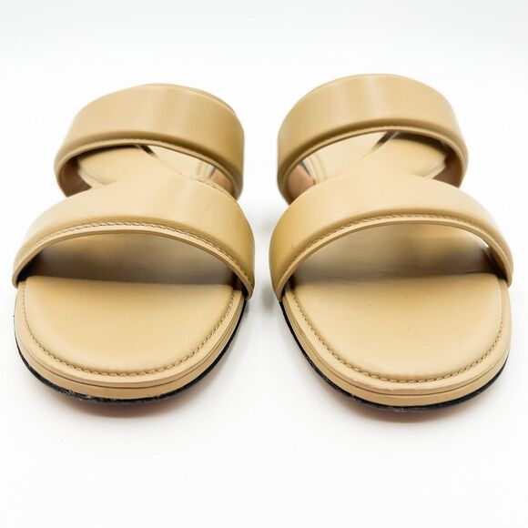 Bottega Veneta Neutral Leather Slides Sandals Flats EU 38 US 8 - Picture 3 of 11